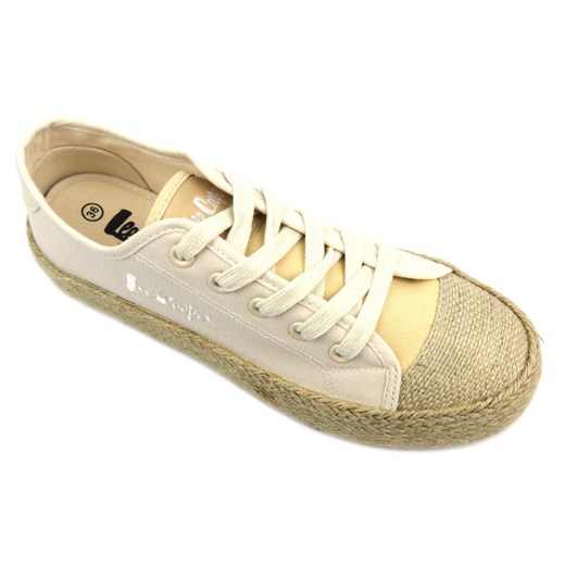 Espadryle damskie Lee Cooper na platformie wiązane