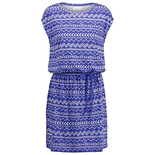 TWINTIP Sukienka z dżerseju blue/off white zalando  abstrakcyjne wzory