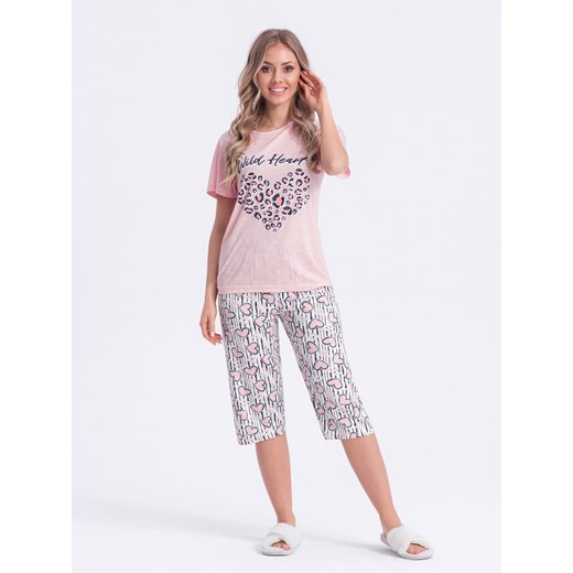 Piżama damska 275ULR - brzoskwiniowa ze sklepu Edoti w kategorii Piżamy damskie - zdjęcie 170526366