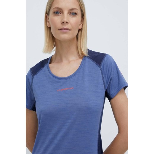 LA Sportiva t-shirt sportowy Compass kolor niebieski Q31644643 ze sklepu ANSWEAR.com w kategorii Bluzki damskie - zdjęcie 170527377