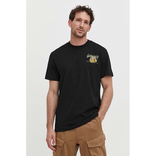 G-Star Raw t-shirt bawełniany męski kolor czarny z nadrukiem ze sklepu ANSWEAR.com w kategorii T-shirty męskie - zdjęcie 170527467