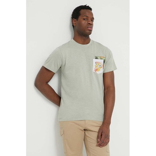 Bomboogie t-shirt bawełniany męski kolor zielony z nadrukiem TM8418TJSG4 ze sklepu ANSWEAR.com w kategorii T-shirty męskie - zdjęcie 170527547