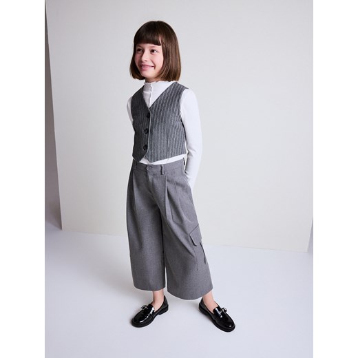 Reserved - Spodnie culotte - ciemnoszary ze sklepu Reserved w kategorii Spodnie dziewczęce - zdjęcie 170527837