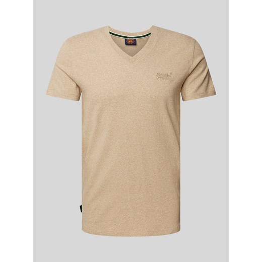 T-shirt z dekoltem w serek model ‘VINTAGE LOGO’ ze sklepu Peek&Cloppenburg  w kategorii T-shirty męskie - zdjęcie 170529916