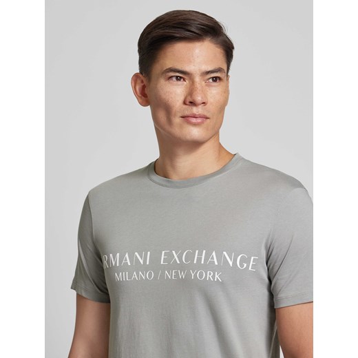 T-shirt z nadrukiem z logo model ‘milano/nyc’ Armani Exchange XXL Peek&Cloppenburg 