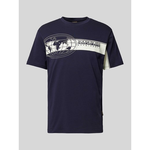T-shirt z nadrukiem z logo i motywem model ‘MANTA’ ze sklepu Peek&Cloppenburg  w kategorii T-shirty męskie - zdjęcie 170530226
