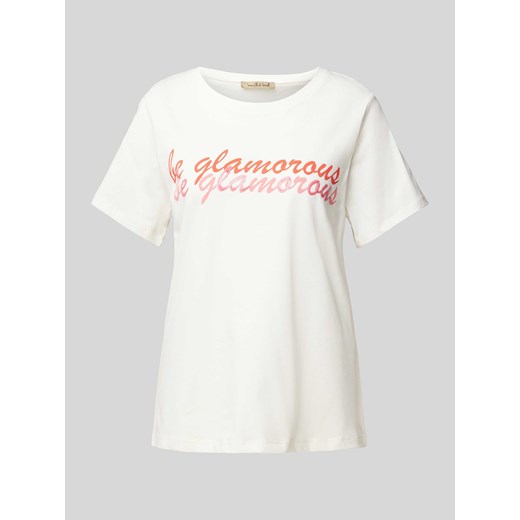 T-shirt z nadrukiem ze sloganem ze sklepu Peek&Cloppenburg  w kategorii Bluzki damskie - zdjęcie 170530268