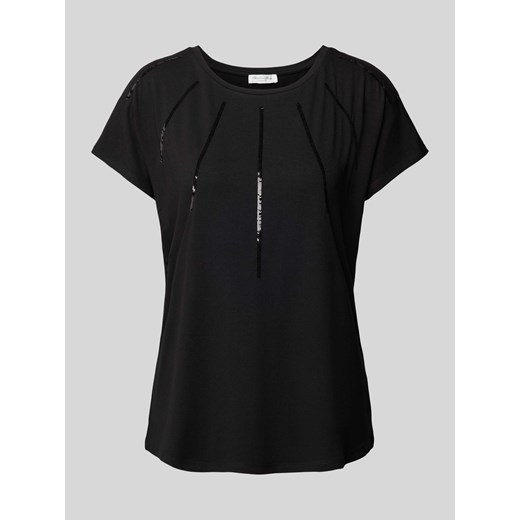 T-shirt z cekinowym obszyciem ze sklepu Peek&Cloppenburg  w kategorii Bluzki damskie - zdjęcie 170530475