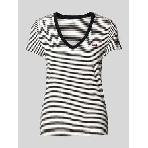 T-shirt z dekoltem w serek ze sklepu Peek&Cloppenburg  w kategorii Bluzki damskie - zdjęcie 170530565
