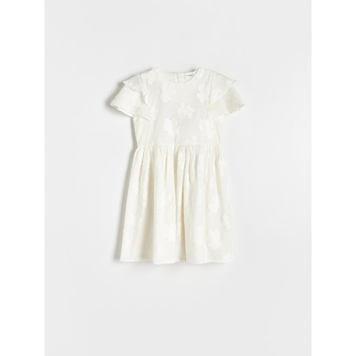 Reserved - Sukienka w kwiaty - złamana biel ze sklepu Reserved w kategorii Sukienki dziewczęce - zdjęcie 170532306