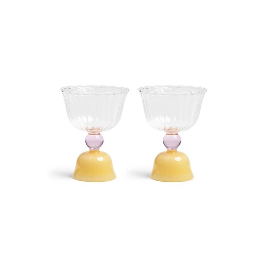 &amp;k amsterdam zestaw kieliszków Glass Tulip Caramel 2-pack &k Amsterdam ONE ANSWEAR.com