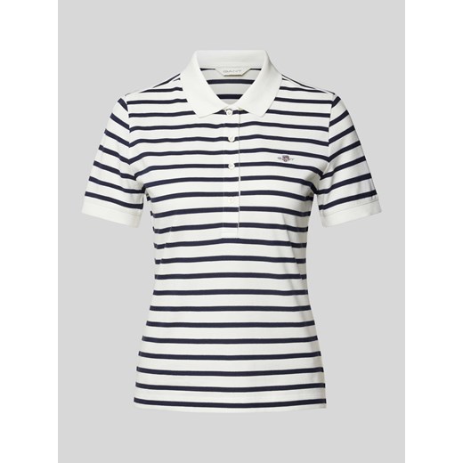 Koszulka polo o kroju slim fit w paski ze sklepu Peek&Cloppenburg  w kategorii Bluzki damskie - zdjęcie 170535329