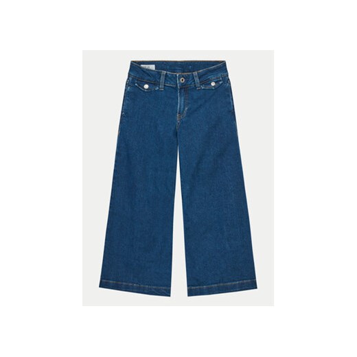 Pepe Jeans Jeansy Wide Leg Jeans Mw Jr PG201680 Niebieski Relaxed Fit ze sklepu MODIVO w kategorii Spodnie dziewczęce - zdjęcie 170543656