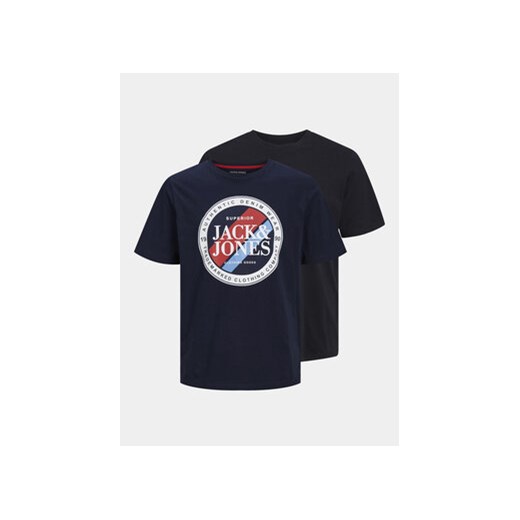 Jack&Jones Komplet 2 t-shirtów Loyd & Loof 12256960 Czarny Standard Fit ze sklepu MODIVO w kategorii T-shirty męskie - zdjęcie 170543718