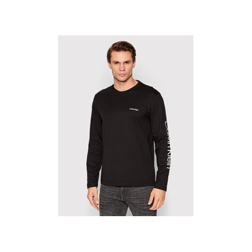 Calvin Klein Longsleeve Placement Logo K10K109737 Czarny Regular Fit ze sklepu MODIVO w kategorii T-shirty męskie - zdjęcie 170543746