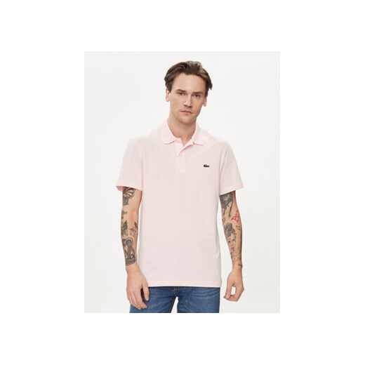 Lacoste Polo DH0783 Różowy Regular Fit ze sklepu MODIVO w kategorii T-shirty męskie - zdjęcie 170543805