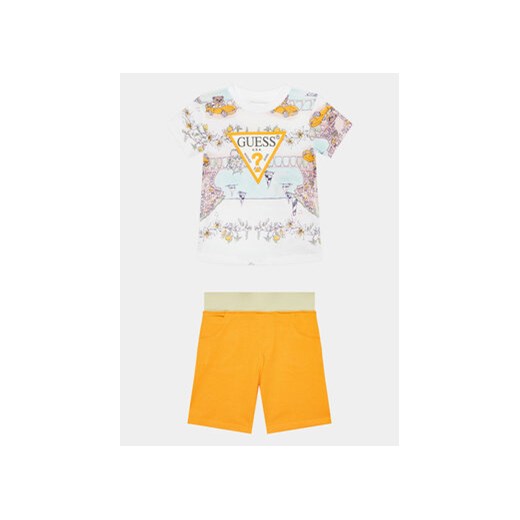 Guess Komplet t-shirt i spodenki N4GG00 K8HM3 Pomarańczowy Regular Fit ze sklepu MODIVO w kategorii Komplety chłopięce - zdjęcie 170544106