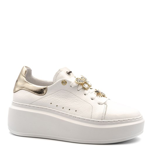 Białe sznurowane sneakersy 237M ze sklepu NESCIOR w kategorii Buty sportowe damskie - zdjęcie 170546937
