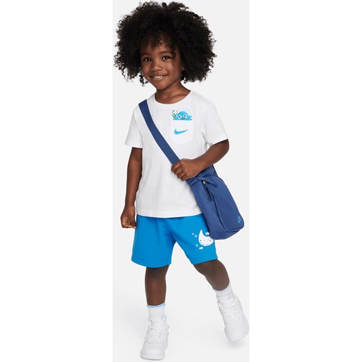 Dwuczęściowy zestaw dla maluchów Nike Sportswear Coral Reef Tee and Shorts Set - Niebieski ze sklepu Nike poland w kategorii Komplety dziewczęce - zdjęcie 170550166