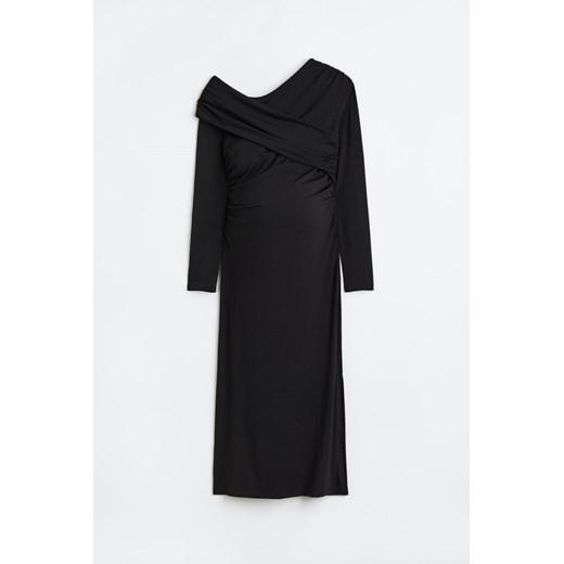 Sukienka ciążowa H & M czarna jesienna z jerseyu 