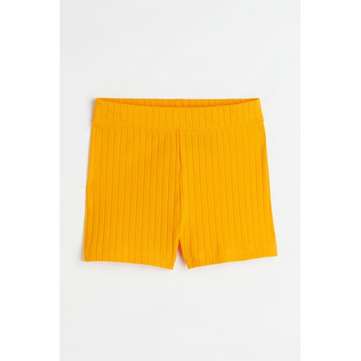 H & M - Dżersejowe szorty w prążki - Żółty ze sklepu H&M w kategorii Szorty - zdjęcie 170550498