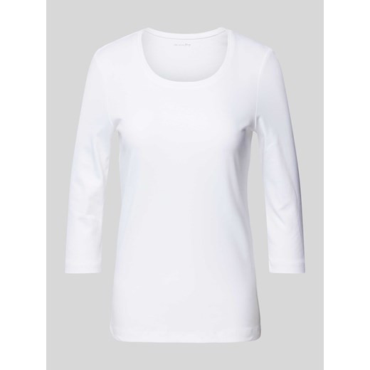 T-shirt z rękawami o długości 3/4 w jednolitym kolorze ze sklepu Peek&Cloppenburg  w kategorii Bluzki damskie - zdjęcie 170550595