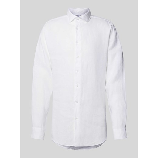 Koszula lniana o kroju regular fit z kołnierzykiem typu kent ze sklepu Peek&Cloppenburg  w kategorii Koszule męskie - zdjęcie 170550625