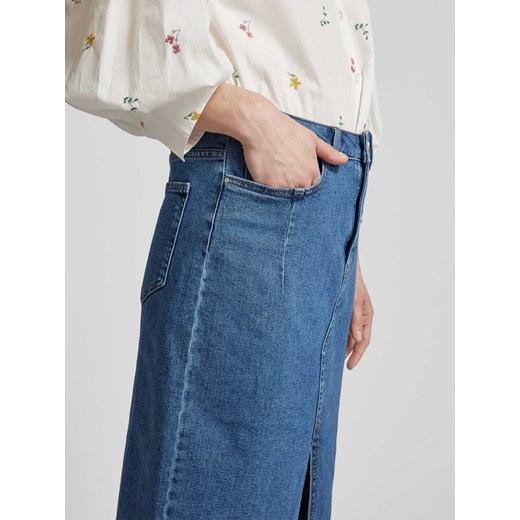 Spódnica jeansowa z brzegiem bez wykończenia model ‘SOL’ Vila 36 Peek&Cloppenburg 