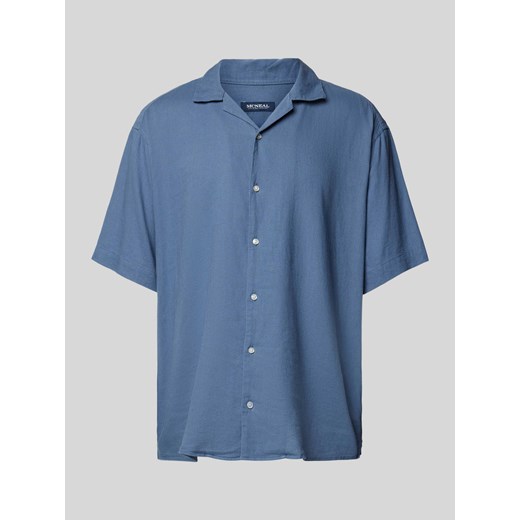 Koszula casualowa o kroju tailored fit z kołnierzem z połami ze sklepu Peek&Cloppenburg  w kategorii Koszule męskie - zdjęcie 170551258