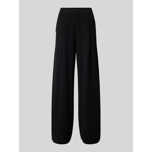 Spodnie materiałowe o luźnym kroju z zakładkami w pasie ze sklepu Peek&Cloppenburg  w kategorii Spodnie damskie - zdjęcie 170551576