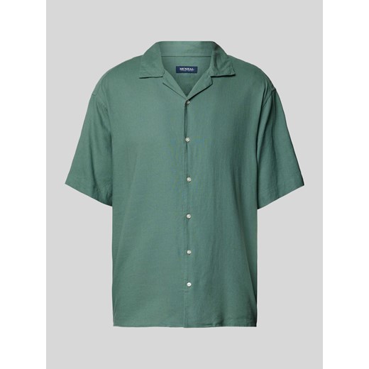 Koszula casualowa o kroju tailored fit z kołnierzem z połami ze sklepu Peek&Cloppenburg  w kategorii Koszule męskie - zdjęcie 170551588