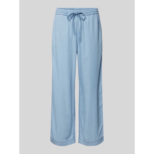 Spodnie z szeroką nogawką i efektem denimu ze sklepu Peek&Cloppenburg  w kategorii Spodnie damskie - zdjęcie 170551896
