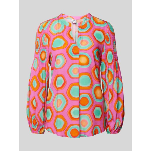 Bluzka z wiskozy ze wzorem na całej powierzchni ze sklepu Peek&Cloppenburg  w kategorii Koszule damskie - zdjęcie 170551986