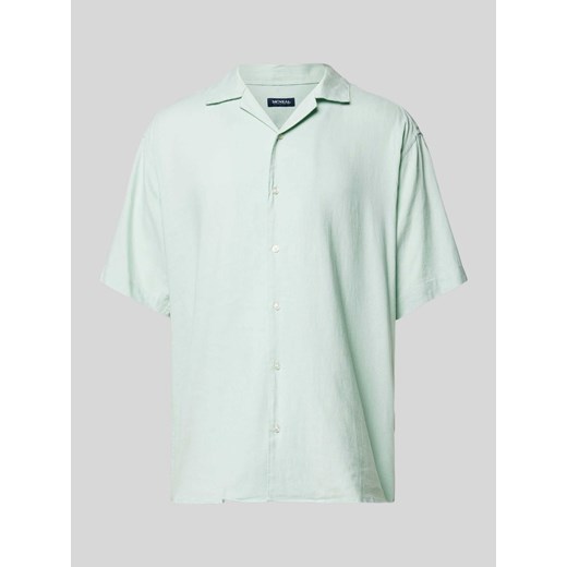 Koszula casualowa o kroju tailored fit z kołnierzem z połami ze sklepu Peek&Cloppenburg  w kategorii Koszule męskie - zdjęcie 170552058