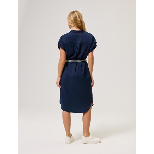 Sukienka Diverse casual z kołnierzykiem z krótkim rękawem koszulowa 