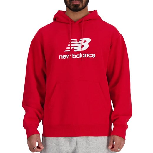 Bluza New Balance MT41501TRE - czerwona ze sklepu streetstyle24.pl w kategorii Bluzy męskie - zdjęcie 170552695