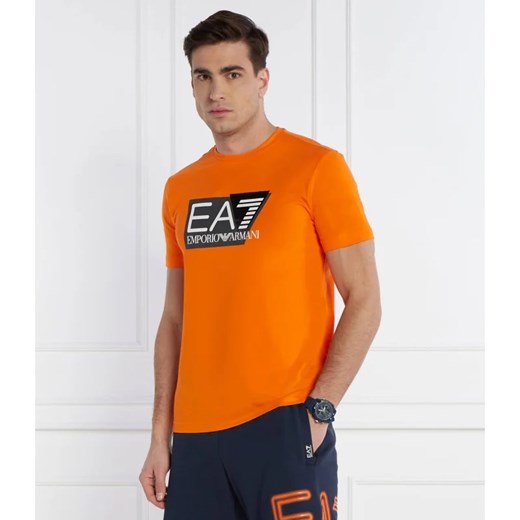 T-shirt męski Emporio Armani pomarańczowa