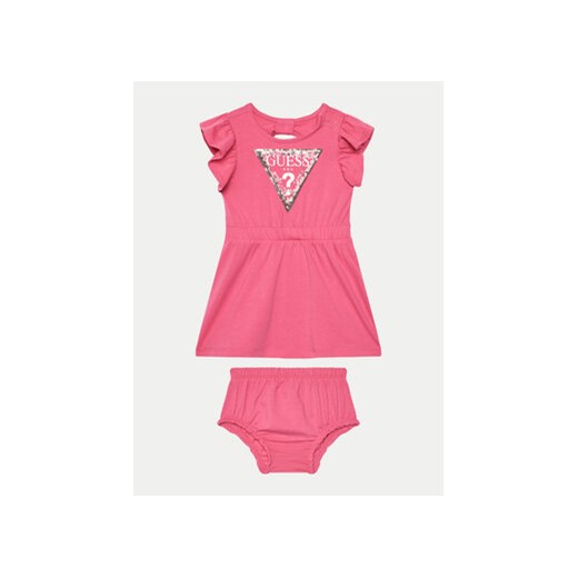 Guess Sukienka codzienna A4GK06 K6YW4 Różowy Regular Fit ze sklepu MODIVO w kategorii Sukienki niemowlęce - zdjęcie 170553879