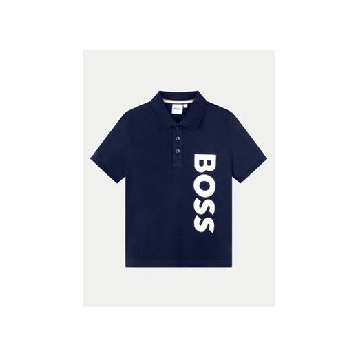 Boss Polo J50703 S Granatowy Regular Fit ze sklepu MODIVO w kategorii T-shirty chłopięce - zdjęcie 170554027