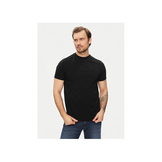 KARL LAGERFELD T-Shirt 755030 542225 Czarny Regular Fit ze sklepu MODIVO w kategorii T-shirty męskie - zdjęcie 170554205