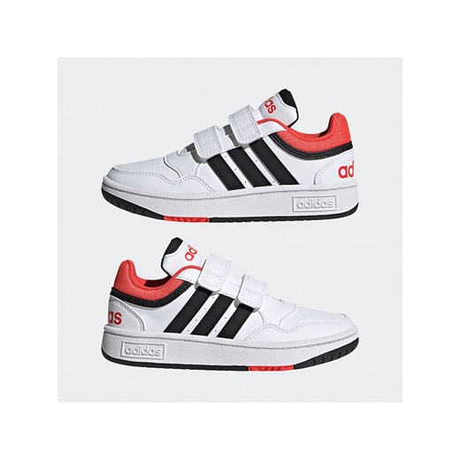 adidas Sneakersy &quot;Hoops 3&quot; w kolorze czarno-biało-czerwonym ze sklepu Limango Polska w kategorii Buty sportowe dziecięce - zdjęcie 170555495