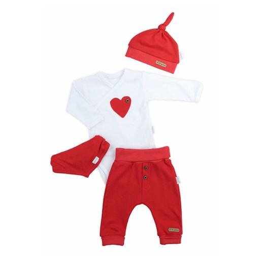 Komplet niemowlęcy body + spodnie + czapka i apaszka biały ze sklepu 5.10.15 w kategorii Komplety niemowlęce - zdjęcie 170556029