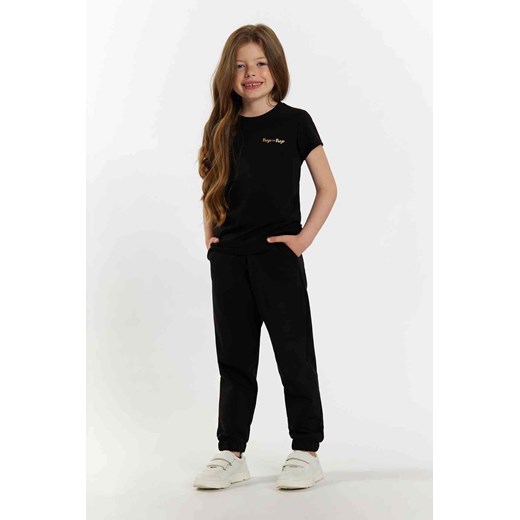 Czarny t-shirt dla dziewczynki z napisem Tup Tup ze sklepu 5.10.15 w kategorii Bluzki dziewczęce - zdjęcie 170556075