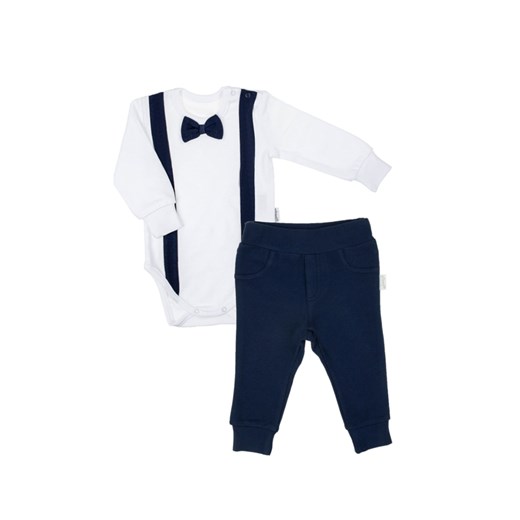 Komplet chłopięcy body i spodnie biały ze sklepu 5.10.15 w kategorii Ubranka do chrztu - zdjęcie 170556109