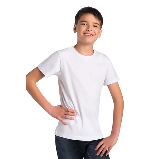 Biały t-shirt bawełniany slim dla chłopca Tup Tup Tup Tup 104 wyprzedaż 5.10.15