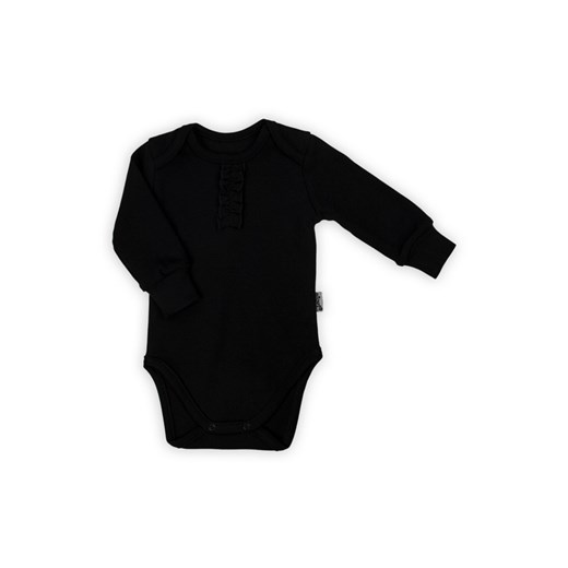 Body bawełniane niemowlęce z długim rękawem czarne ze sklepu 5.10.15 w kategorii Body niemowlęce - zdjęcie 170556228