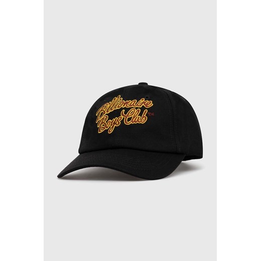 Billionaire Boys Club czapka z daszkiem bawełniana Script Logo Embroidered kolor czarny z aplikacją B24144 ze sklepu PRM w kategorii Czapki z daszkiem męskie - zdjęcie 170560198
