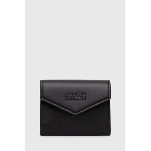 MM6 Maison Margiela portfel skórzany Japanese 6 Flap damski kolor czarny SA5UI0010 ze sklepu PRM w kategorii Portfele damskie - zdjęcie 170560357