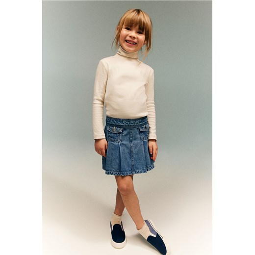 H & M - Spódnica dżinsowa z zakładkami - Niebieski ze sklepu H&M w kategorii Spódnice dziewczęce - zdjęcie 170568698