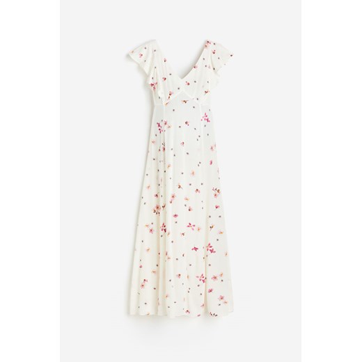 H & M - MAMA Sukienka z falbanami - Biały ze sklepu H&M w kategorii Sukienki ciążowe - zdjęcie 170568715
